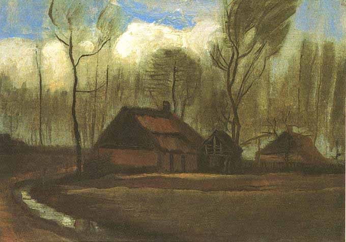 Farmhouse Among Trees